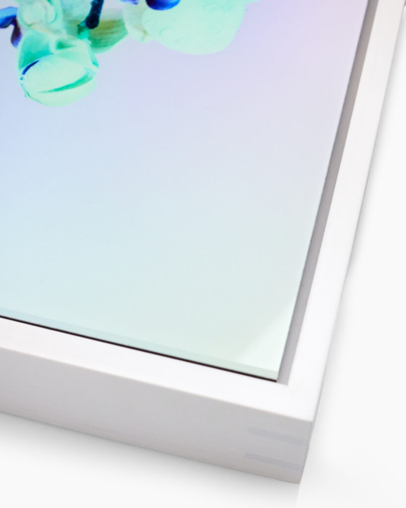 Shadow Frame med Diasec, detalj av konstruktionen