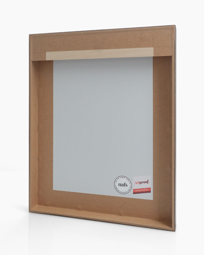 Traditional Frame för fotografi sedd från baksidan